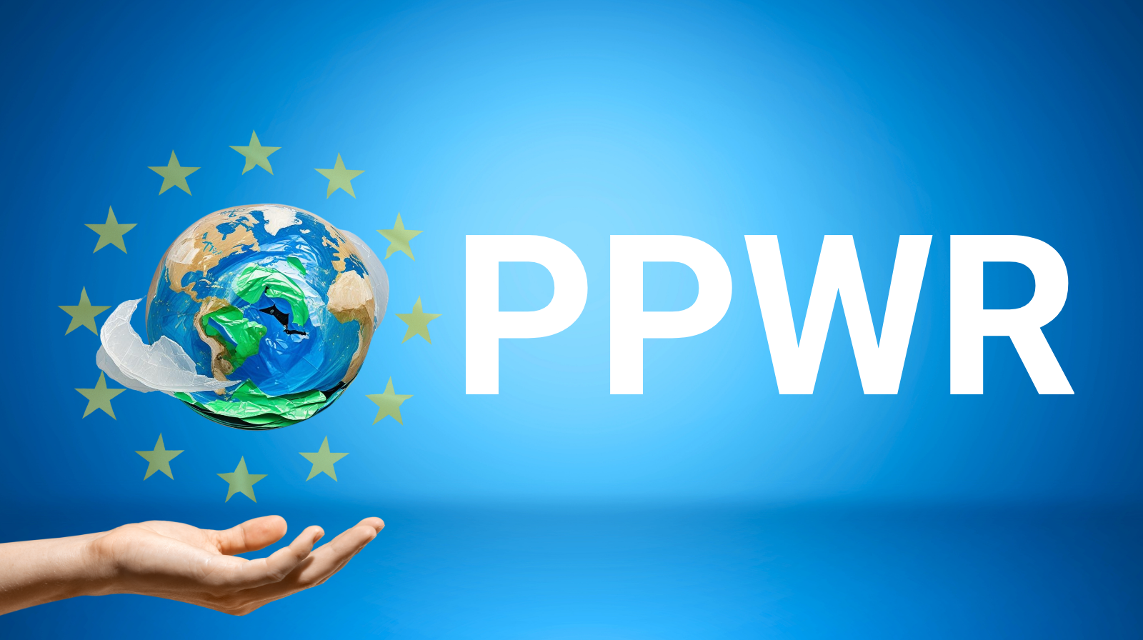 EU Packaging and Packaging Waste Regulation PPWR concept showing sustainable circular packaging commitment by R-IBC